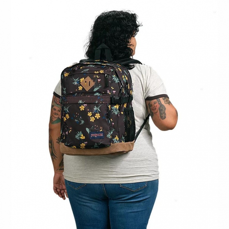 JanSport DARK FLORA BUNDLE バックパック ラップトップ バックパック ブラウン | SJPNY11991