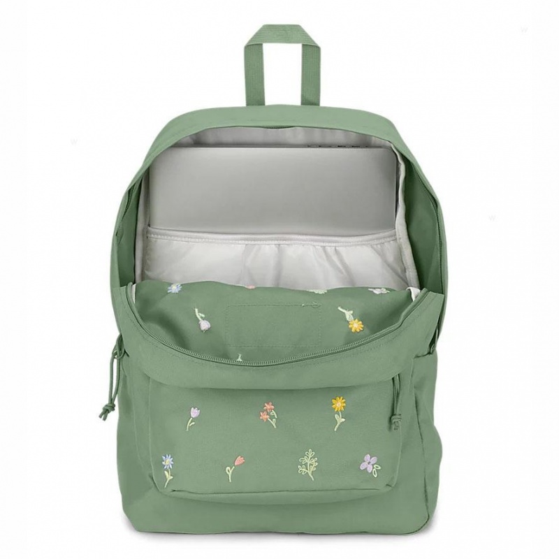 JanSport EMBROIDERED BLOSSOM BUNDLE バックパック ランドセル 緑 | GJPUC85659