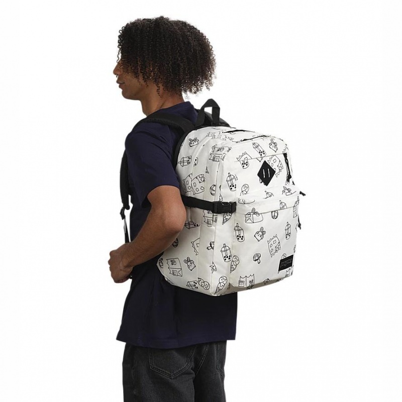 JanSport Main Campus バックパック ラップトップ バックパック 白 | LJPSX77580