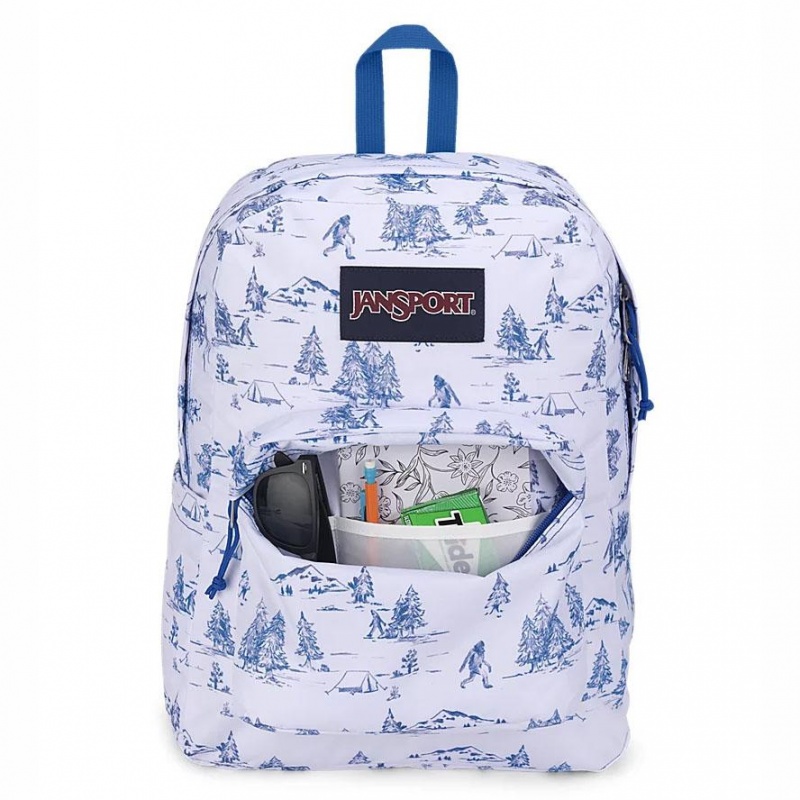 JanSport SuperBreak® Plus バックパック ランドセル 白 青 | FJPUI49721