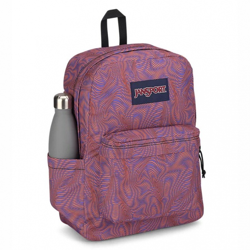 JanSport SuperBreak® Plus バックパック ラップトップ バックパック 紫 オレンジ | JPJVR58636